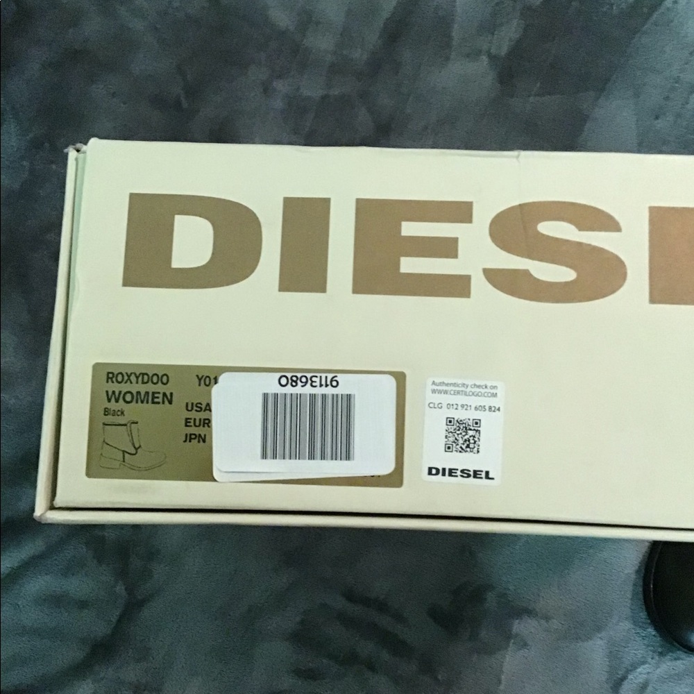 Diesel Dark Brown Leather Short Booties - Size 40 - Picture 2 of 8